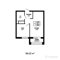 ЖК Megapolis — 1-ком 36 м² (от 15,211,246 тг)
