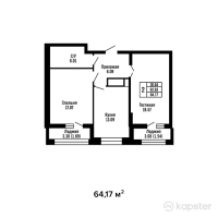 ЖК Megapolis — 2-ком 64.2 м² (от 27,098,991 тг)