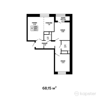ЖК Megapolis — 3-ком 68.2 м² (от 28,779,745 тг)