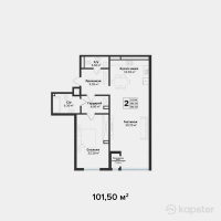 ЖК Silver Hills — 2-ком 101.5 м² (от 60,900,000 тг)