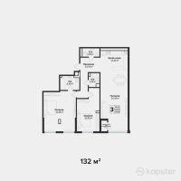 ЖК Silver Hills — 3-ком 132 м² (от 79,200,000 тг)