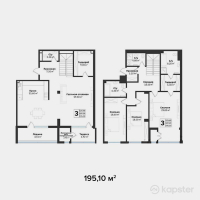 ЖК Silver Hills — 3-ком 195.1 м² (от 117,060,000 тг)