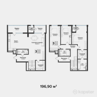 ЖК Silver Hills — 3-ком 196.9 м² (от 118,140,000 тг)