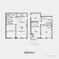 ЖК Silver Hills — 5-ком 258.3 м² (от 154,980,000 тг)