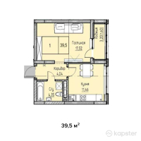 ЖК Q-Way — 1-ком 39.5 м² (от 11,455,000 тг)