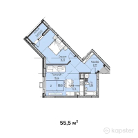 ЖК Q-Way — 2-ком 55.5 м² (от 15,540,000 тг)