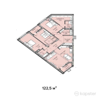 ЖК Q-Way — 4-ком 122.5 м² (от 34,300,000 тг)