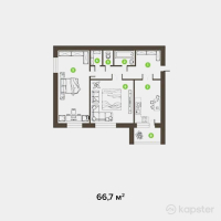 ЖК Classic — 2-ком 66,7 м² (null)