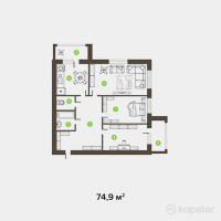 ЖК Classic — 3-ком 74,9 м² (null)