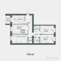 ЖК Атамура — 3-ком 111.1 м² (от 25,553,000 тг)