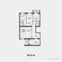 ЖК Атамура — 4-ком 118.4 м² (от 27,232,000 тг)