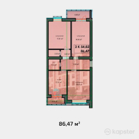 ЖК TOLE BI 2 — 3-ком 86.5 м² (от 25,941,000 тг)