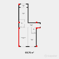 ЖК Park Line — 2-ком 69.8 м² (от 25,462,400 тг)