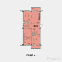 ЖК Семья — 3-ком 100.9 м² (от 30,264,000 тг)