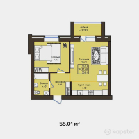 ЖК Baitas — 2-ком 55 м² (от 17 603 200 тг)