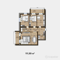 ЖК Baitas — 3-ком 112 м² (от 35 836 800 тг)