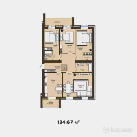 ЖК Baitas — 4-ком 134,7 м² (от 43 094 400 тг)