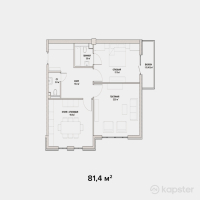 ЖК Alatau Hills — 2-ком 81,4 м² (null)
