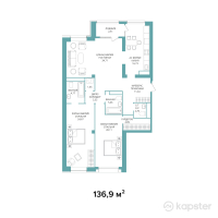 ЖК Remizovka — 3-ком 136.9 м² (от 120,472,000 тг)