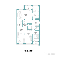 ЖК Remizovka — 4-ком 152.5 м² (от 151,747,500 тг)