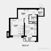 ЖК Heaven — 1-ком 50,2 м² (null)
