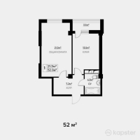 Клубный дом Olymp Residence — 1-ком 52 м² (null)