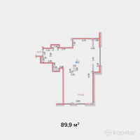 ЖК Status — 3-ком 89.9 м² (от 48,096,500 тг)