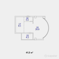 ЖК SkyApart — 1-ком 41,5 м² (null)