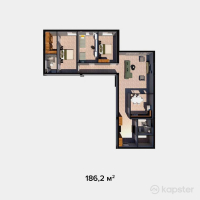 ЖК Y-Fit House — 4-ком 186,2 м² (null)