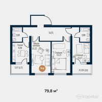 ЖК Harmony 2 — 3-ком 79,8 м² (null)