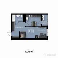 ЖК Esil Plaza — 1-ком 37 м² (null)