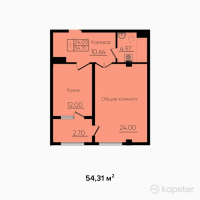 ЖК Sport Towers — 1-ком 54,3 м² (null)