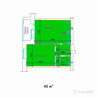 ЖК Казанат — 1-ком 45 м² (null)