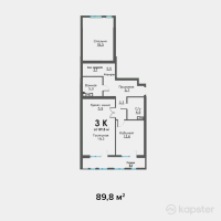 ЖК Abay 130 — 3-ком 89.8 м² (от 68,248,000 тг)