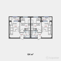 ЖК Flora — 3-ком 64 м² (от 24,960,000 тг)