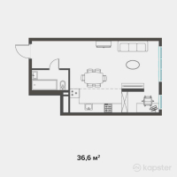 ЖК Jana Qainar — 1-ком 36.6 м² (от 14,640,000 тг)