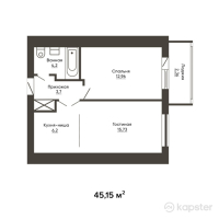 ЖК Manhattan — 1-ком 45,2 м² (null)