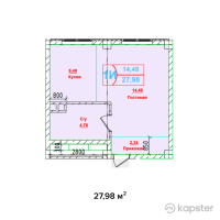 ЖК Mangilik El — 1-ком 28 м² (null)