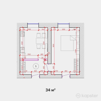 КД Достар — 1-ком 34 м² (null)