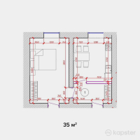 КД Достар — 1-ком 35 м² (null)