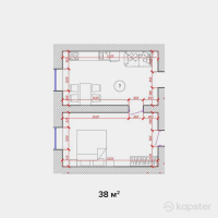 КД Достар — 1-ком 38 м² (null)