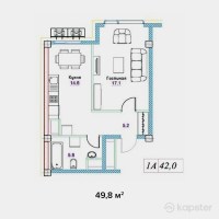 ЖК Стильный комфортный дом — 1-ком 49,8 м² (null)