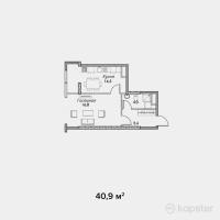 ЖК Хабар — 1-ком 40,9 м² (null)