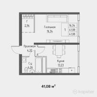 ЖК Астана сани — 1-ком 41,8 м² (null)