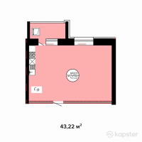 ЖК Galamat Towers — 1-ком 43,2 м² (null)