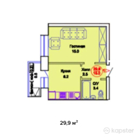 ЖК Q-garden — 1-ком 29,9 м² (null)
