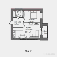 ЖК Senim — 2-ком 49,2 м² (null)