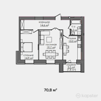 ЖК Senim — 2-ком 70,8 м² (null)