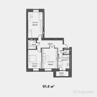 ЖК Kenshi — 3-ком 91.4 м² (от 26,963,000 тг)