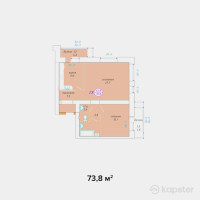 ЖК На Ермекова — 2-ком 73,8 м² (null)